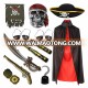 Popular Halloween Cosplay Red Pirate Costume for Adults