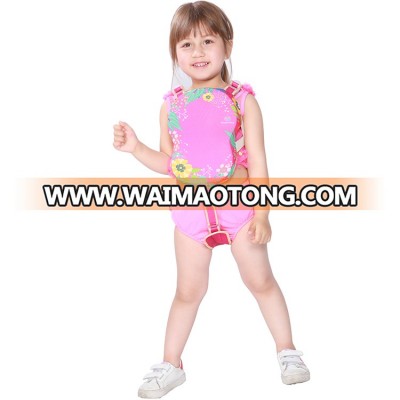 Megartico swim swim jacket float kids vest Girl's floatation padded vest for children -Summer Floral