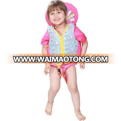 Megartico swim vest kids children Girl's swim learning jacket with buoyant head pad - Sealife