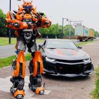 2018 hot sale life size led cosplay transformer robot costume for business promotion